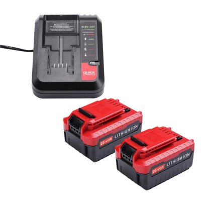 For Porter Cable 20V Battery Replacement 5Ah  PCC685L Batteries 2 Pack & For Porter Cable and Black&Decker 20v Battery Fast Charger PCC692L C4052BD