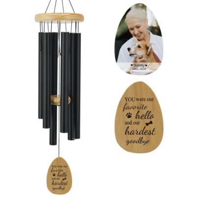 Astarin Personalized Pet Memorial and sympathy Wind Chimes,Pet Loss Gift-019