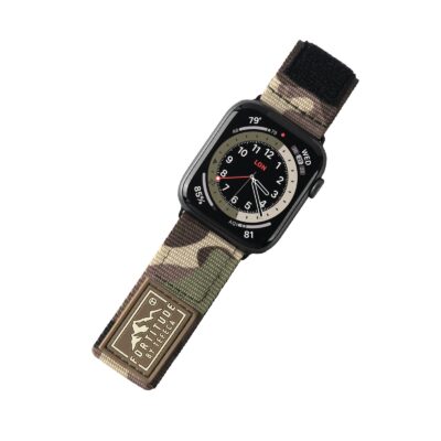 Tefeca Fortitude Series Standard Wide Hook and Loop Band for Apple Watch /Apple Watch Ultra  Nylon Camo