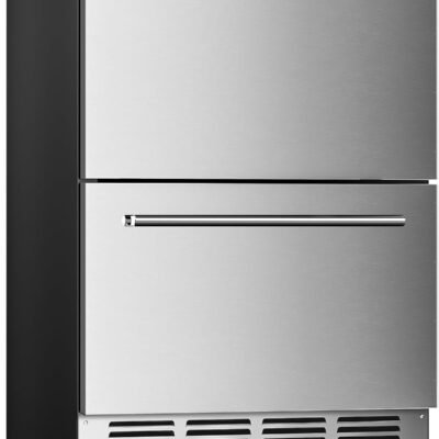 Under Counter Refrigerator, 24 Inch Double Drawer Beverage Fridge F58145