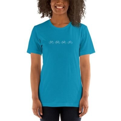 Lined Up - Womens Teal T-Shirt