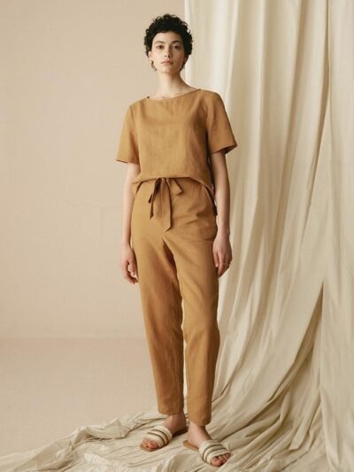 100% Linen Two-Piece Casual Linen Tracksuit COLLEEN