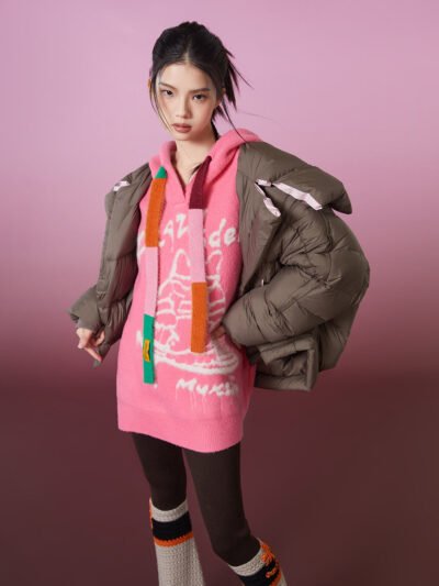 MUKZIN Color Block Fashionable High-quality Outerwear Down Jacket