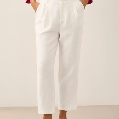 100% Linen Relaxed Fit Lightweight Cover-Up Bottoms WINONA