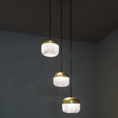 Queena Modern Alabaster Pendant, Kitchen Island Pendant Light