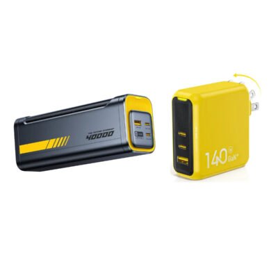AOHI Starship 2-in-1 40000mAh PD3.1 140W Power Bank with 140W Magcube Pro GaN 3-Port Fast Charger