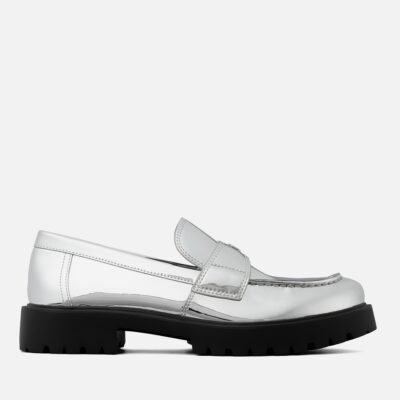 Tory Burch Women's Classic Leather Lug Loafers - Argento