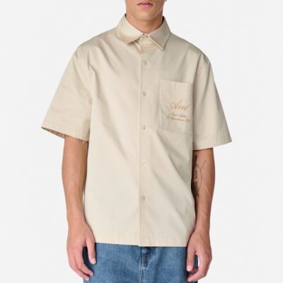 Axel Arigato Stitch Logo Cotton-Poplin Shirt
