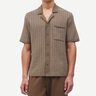 Samse Samse Sarhys Cotton and Wool-Blend Knit Shirt