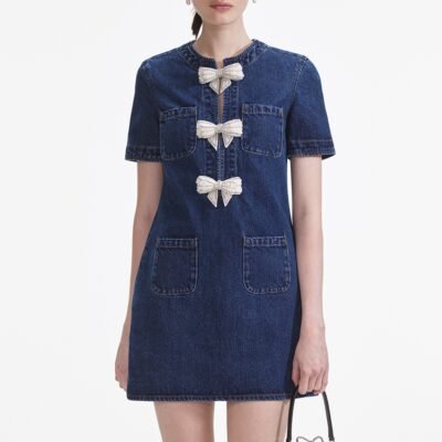 Self-Portrait Denim Mini Dress