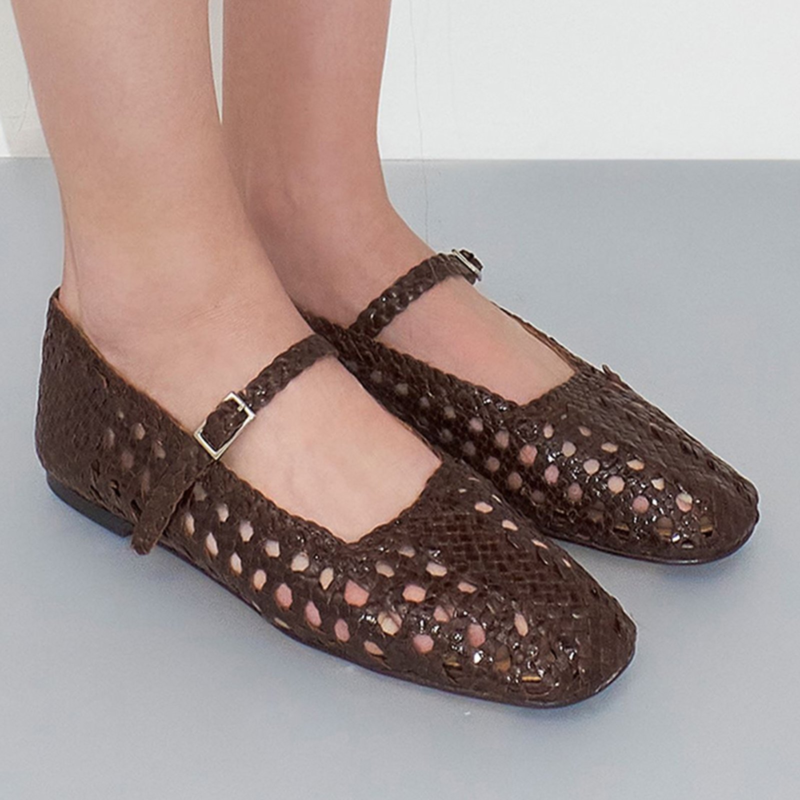Miista Women's Yeida Polished Leather Ballet Flats