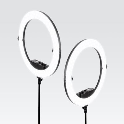 2-Pack 18" LED Ring Light with Stand Adjustable Brightness