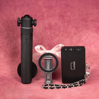 Magnetic Selfie Stick Phone Tripod & LED Panel Light for Creators