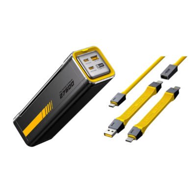 AOHI The Future Starship 240W 27,600mAh LED Display Power Bank with USB4 PD 3.1 Racing Cable Set (40Gbps/ 240W/ 8K) ONLY SOLD IN US