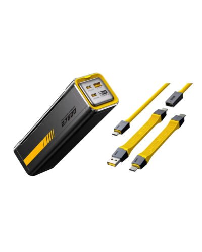 AOHI The Future Starship 240W 27,600mAh LED Display Power Bank with USB4 PD 3.1 Racing Cable Set (40Gbps/ 240W/ 8K) ONLY SOLD IN US