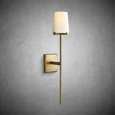 Paurielle Fabric Shade Torch Sconce