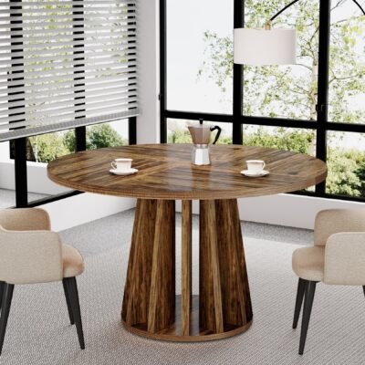 47" Conference Table, Round Meeting room Table For 4-6 People