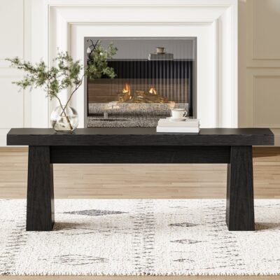47" Entryway Bench, Wooden Dining Table Bench End of Bed Bench