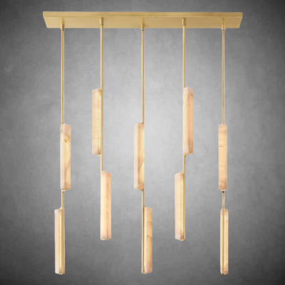 Aurivox Alabaster Linear Chandelier