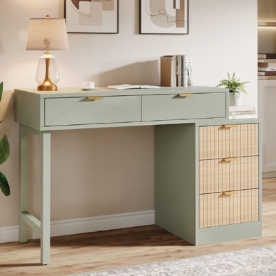 55" Computer Desk, Modern Home Office Desk Study Desk