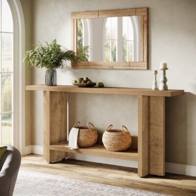 59 Console Table, Farmhouse Sofa Table Hallway Table