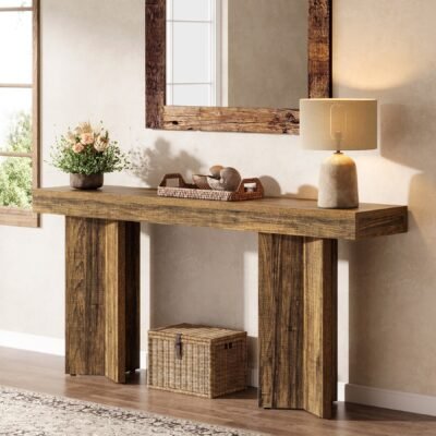 63" Console Table, Farmhouse Entryway Table Sofa Table