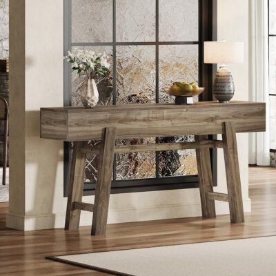 63" Console Table, Farmhouse Sofa Table Accent Table