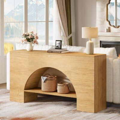 63" Console Table, Long Arch Sofa Table Entryway Table