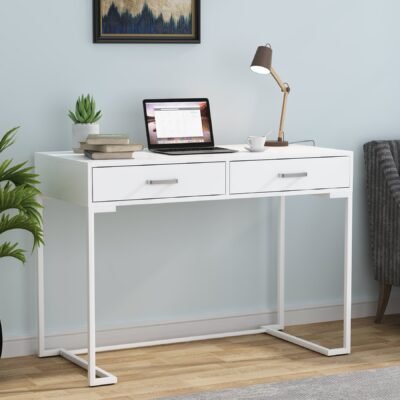 39" Computer Desk with Drawers, Modern Writing Desk Study Desk