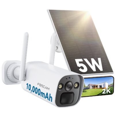 NEWFoscam BP4 2K/4MP Smart Solar Wire-Free PT Battery Wifi Camera with Color Night Vision