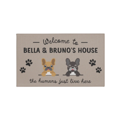 Personalized Welcome to Pet Name's House Custom Doormat