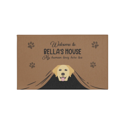 Personalized Welcome to Pet Name's House Custom Doormat