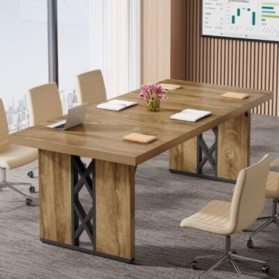 70.8 Conference Table, 6 ft Rectangle Office Meeting Room Table