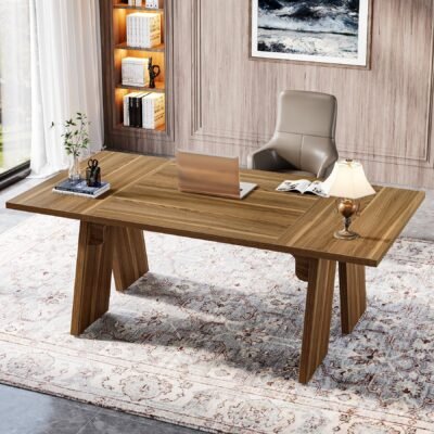 70.9 Executive Desk, Wood 6FT Conference Table Meeting Table Computer Desk