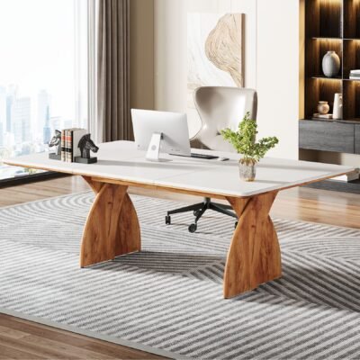 71" Executive Desk, Modern Computer Desk with Heavy Duty Legs