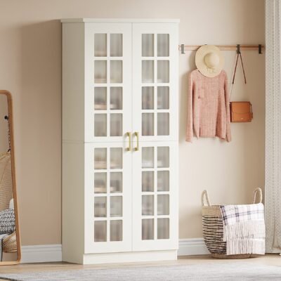 71" Shoe Cabinet, 8-tier Shoe Storage Racks With Adjustable Shelves