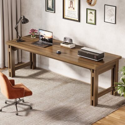 79" Two-person Desk, Extra Long Office Computer Desk Workstations