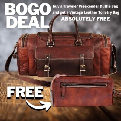 BOGO: Traveler Weekender Duffle Bag  FREE Toiletry Bag