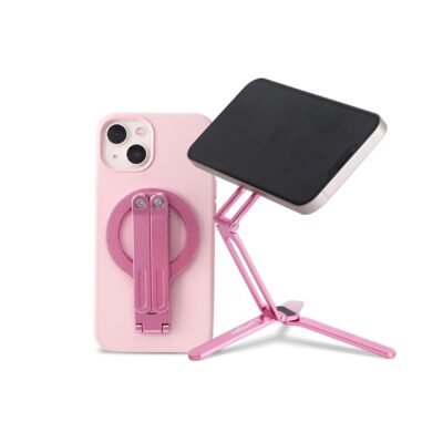 Portable Magnetic Cell Phone Stand for iPhone-Pink