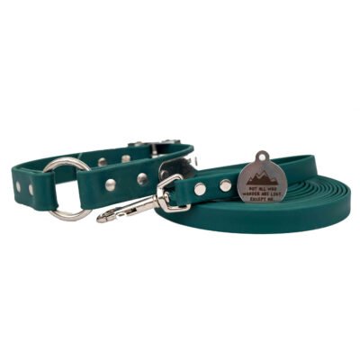 Waterproof Explorer Pack: Personalized Waterproof Safety Collar, Matching 15' Long Line & ID Tag