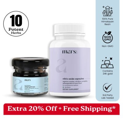 Mars Nitro Boost - Pure Himalayan Shilajit Gold Resin & Nitric Oxide Capsules