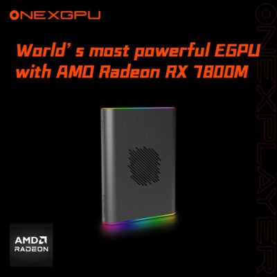 ONEXGPU 2: Ultimate eGPU with AMD Radeon RX 7800M, best external graphics GPU for laptop Free Oculink Cable Summer Sale
