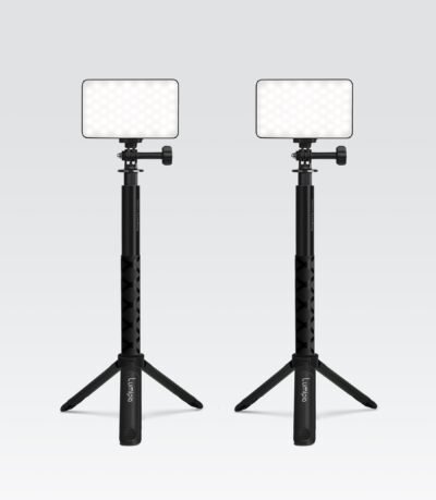 Broadcast Lighting Kit Bi-Color LED Mini Light Panel with Stand(2 Pack)
