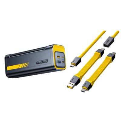 AOHI Starship 2-in-1 40000mAh PD3.1 140W Power Bank with USB4 PD 3.1 Racing Cable Set (40Gbps/ 240W/ 8K) ONLY SOLD IN US