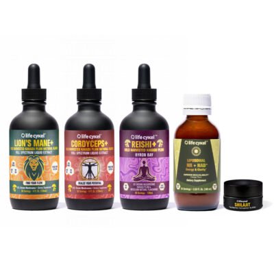 Platinum Professional Athletes Pack  - Lion's Mane, Cordyceps, Reishi, Shilajit Pure Resin & Liposomal NR & NAD