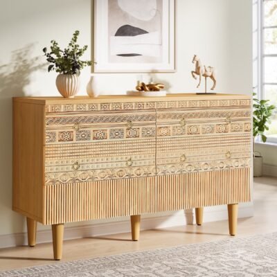 Chest of Drawers,  Farmhouse Dresser Storage with 6 drawers