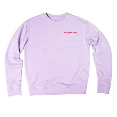 feel-good club lilac crewneck sweater
