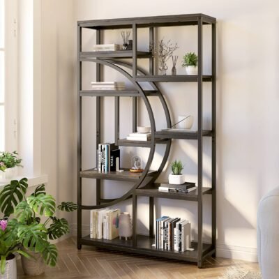 Freestanding Bookshelf, 68.9" Etagere Bookcase with 9 Open Shelves