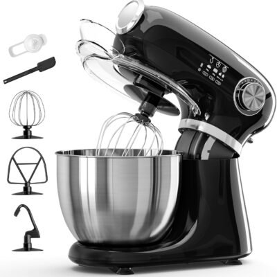 Kismile Stand Mixer, 5.5-Quart Electric Mixer with 12 Speeds CF3715