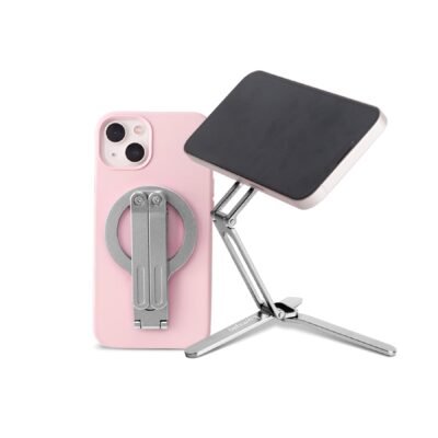 Portable Magnetic Phone Tripod Stand for iPhone-Gray
